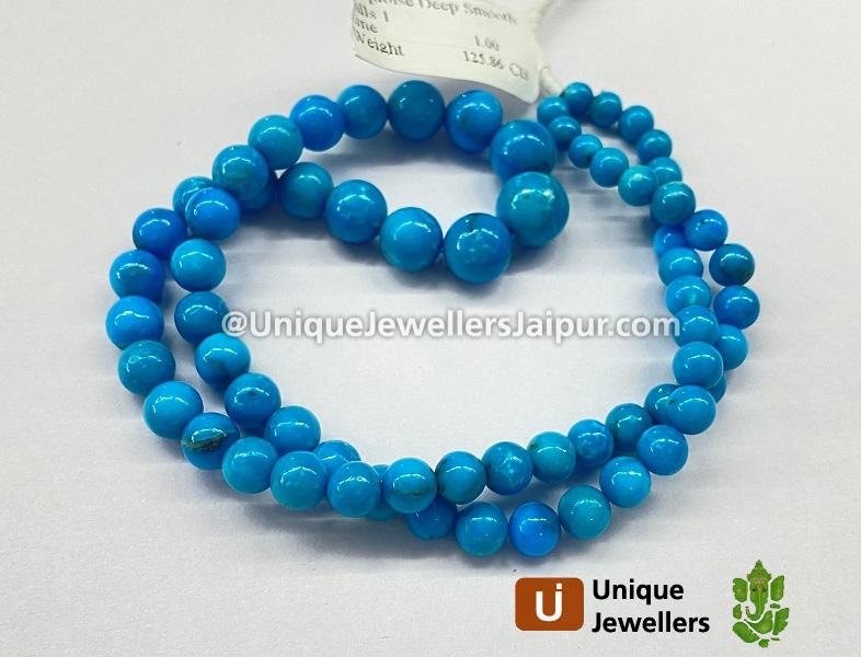 Turquoise Arizona Smooth Balls Beads